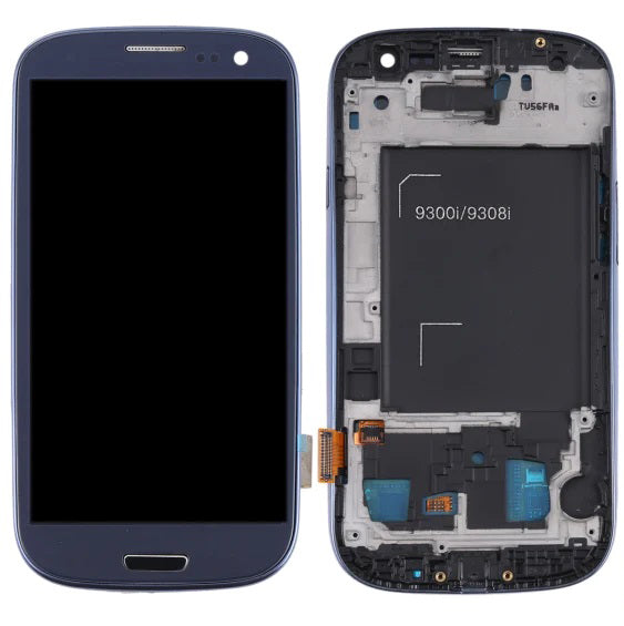 For Galaxy S3 (i9300 / I9305) Replacement LCD Frame [Blue]