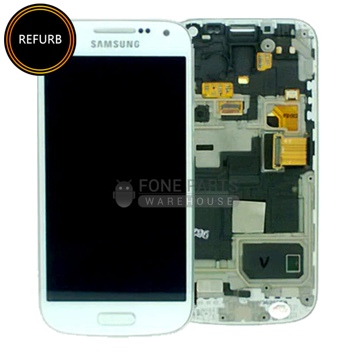 For Galaxy S4 Mini LCD Screen With Touch Digitizer Assembly and Frame (Refurbish-Original) [White]