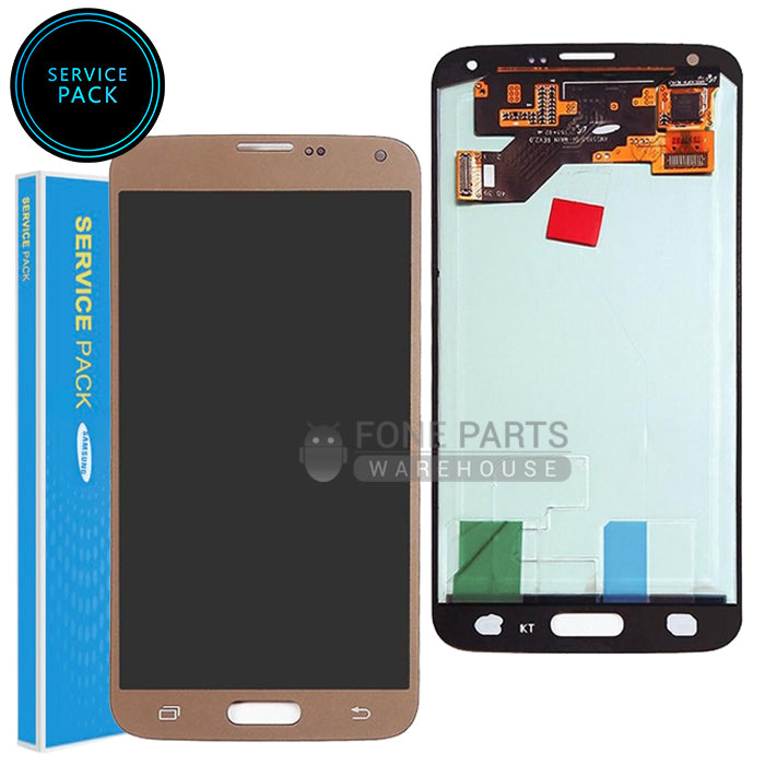 For Galaxy S5 Neo LCD Screen With Touch Digitizer Assembly (Genuine Service Pack)[Gold]