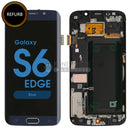 For Galaxy S6 Edge (G925) LCD Screen With Touch Digitizer Assembly and Frame (Refurbish-Original) [Black/ Blue]