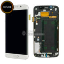 For Galaxy S6 Edge (G925) LCD Screen With Touch Digitizer Assembly and Frame (Refurbish-Original) [White]