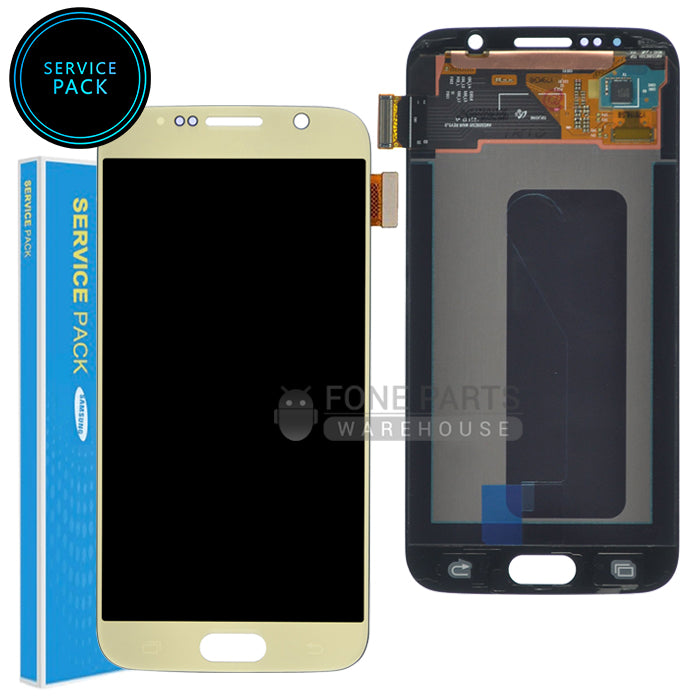 For Galaxy S6 (G920) LCD Screen With Touch Digitizer Assembly (Genuine Service Pack) [Gold]