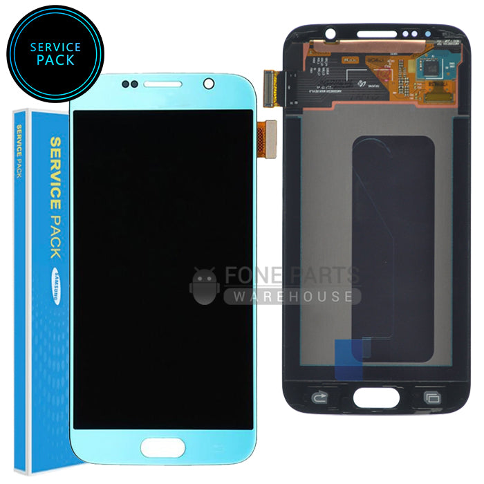 For Galaxy S6 (G920) LCD Screen With Touch Digitizer Assembly (Genuine Service Pack) [Sky Blue]