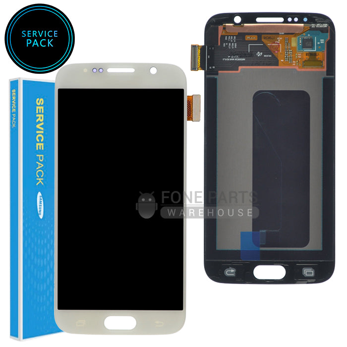 For Galaxy S6 (G920) LCD Screen With Touch Digitizer Assembly (Genuine Service Pack) [White]