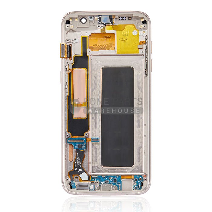 For Galaxy S7 Edge (G935) LCD Screen With Touch Digitizer Assembly and Frame (Pulled Out) [Coral Blue]
