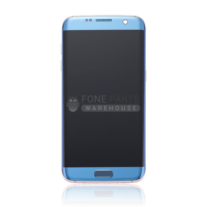 For Galaxy S7 Edge (G935) LCD Screen With Touch Digitizer Assembly and Frame (Pulled Out) [Coral Blue]