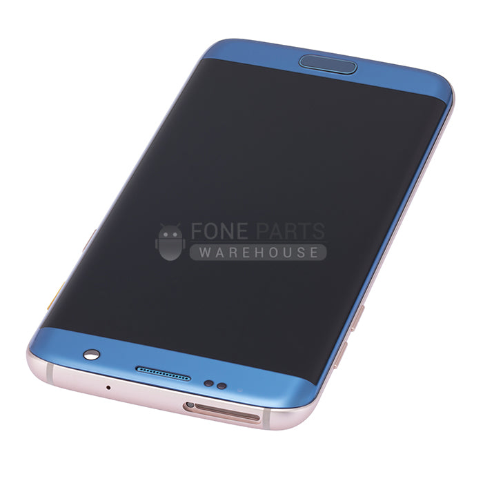 For Galaxy S7 Edge (G935) LCD Screen With Touch Digitizer Assembly and Frame (Pulled Out) [Coral Blue]