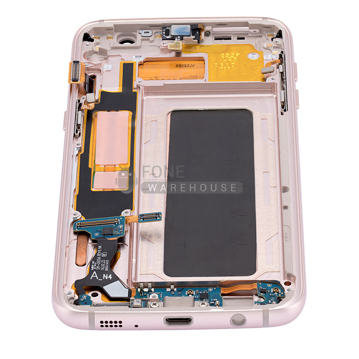 For Galaxy S7 Edge (G935) LCD Screen With Touch Digitizer Assembly and Frame (Pulled Out) [Coral Blue]