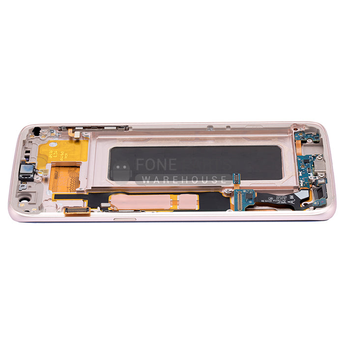 For Galaxy S7 Edge (G935) LCD Screen With Touch Digitizer Assembly and Frame (Pulled Out) [Coral Blue]
