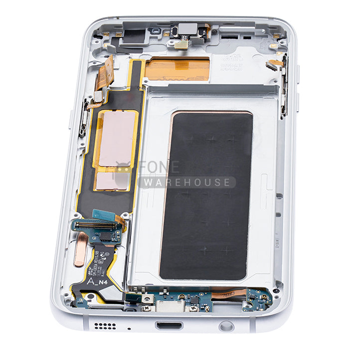 For Galaxy S7 Edge (G935) LCD Screen With Touch Digitizer Assembly and Frame (Refurbish-Original) [White]