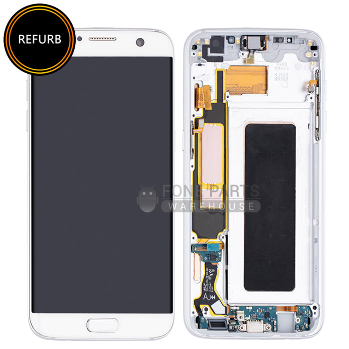 For Galaxy S7 Edge (G935) LCD Screen With Touch Digitizer Assembly and Frame (Refurbish-Original) [White]