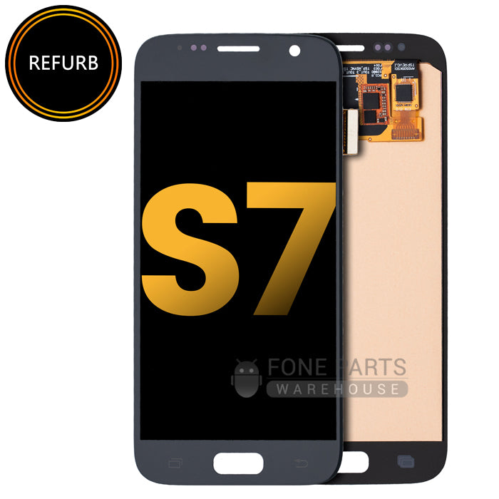 For Galaxy S7 (G930) Replacement LCD Screen Digitizer Assembly [Refurbish] [Black] [Without Frame]