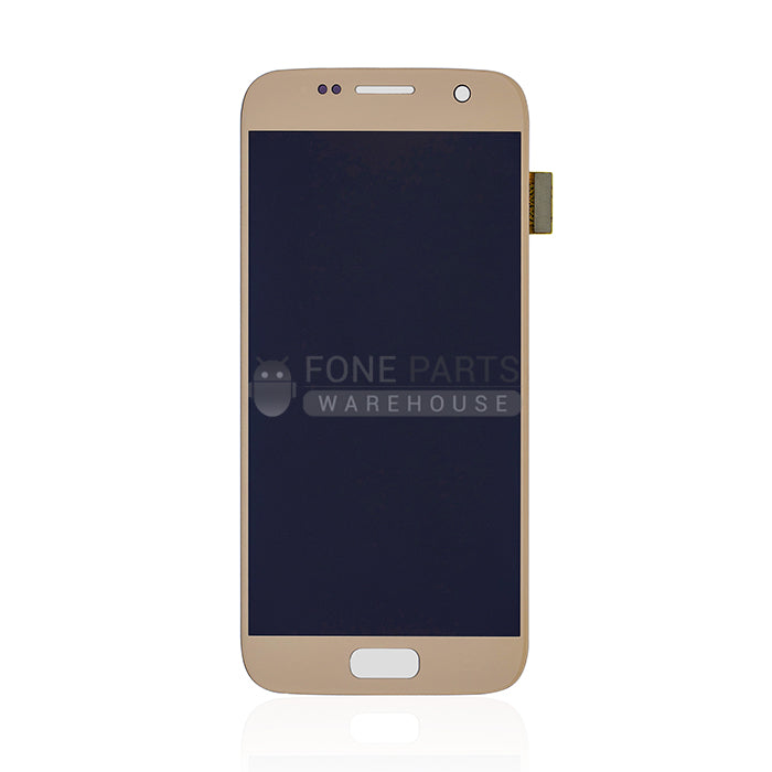 For Galaxy S7 (G930) Replacement LCD Screen Digitizer Assembly [Refurbish] [Gold] [Without Frame]