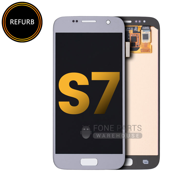 For Galaxy S7(G930) Replacement LCD Screen With Frame [Refurbish] [Silver]