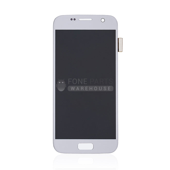 For Galaxy S7(G930) Replacement LCD Screen With Frame [Refurbish] [Silver]