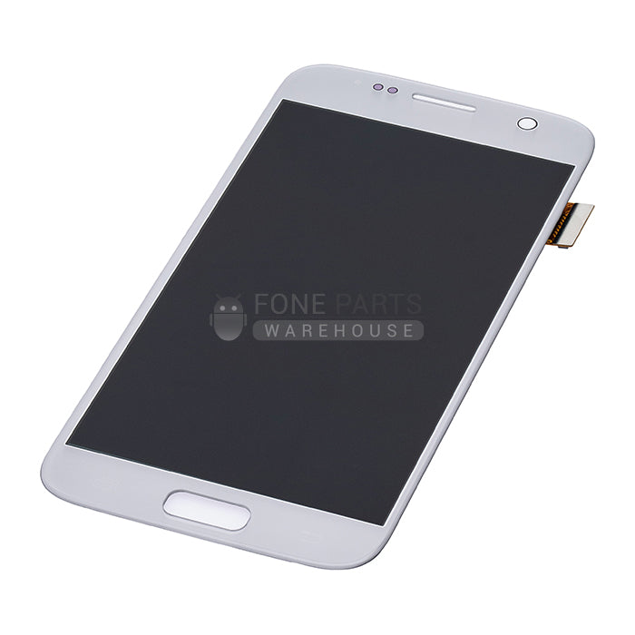 For Galaxy S7(G930) Replacement LCD Screen With Frame [Refurbish] [Silver]