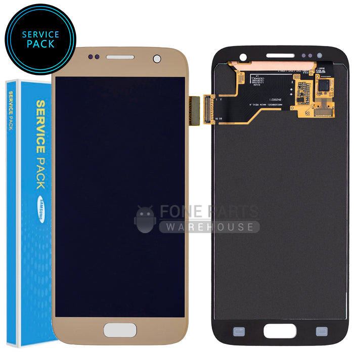 For Galaxy S7(G930) LCD Screen With Touch Digitizer Assembly (Genuine Service Pack) [Gold]