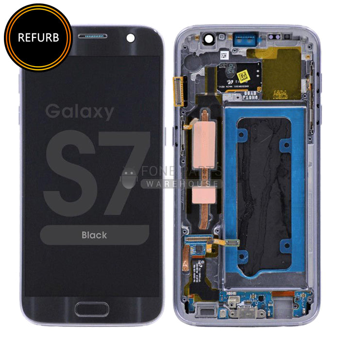 For Galaxy S7(G930) Replacement LCD Screen With Frame [Refurbish] [Black]