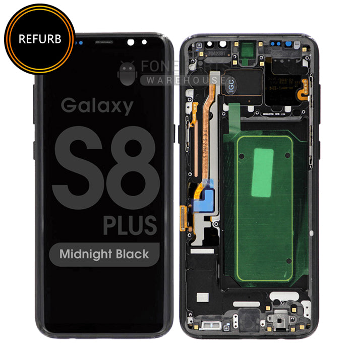 For Galaxy S8 Plus (G955) LCD Screen Digitizer Assembly Original Refurbish with Frame [Black]