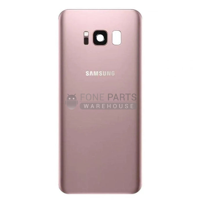 For Galaxy S8 Replacement Battery Back Cover With Camera Lens [Pink]