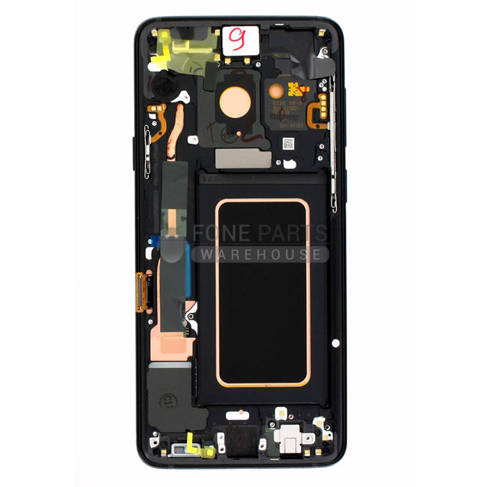 For Galaxy S9 Plus (G965) LCD Screen With Touch Digitizer and Frame (Genuine Service Pack) [Black]