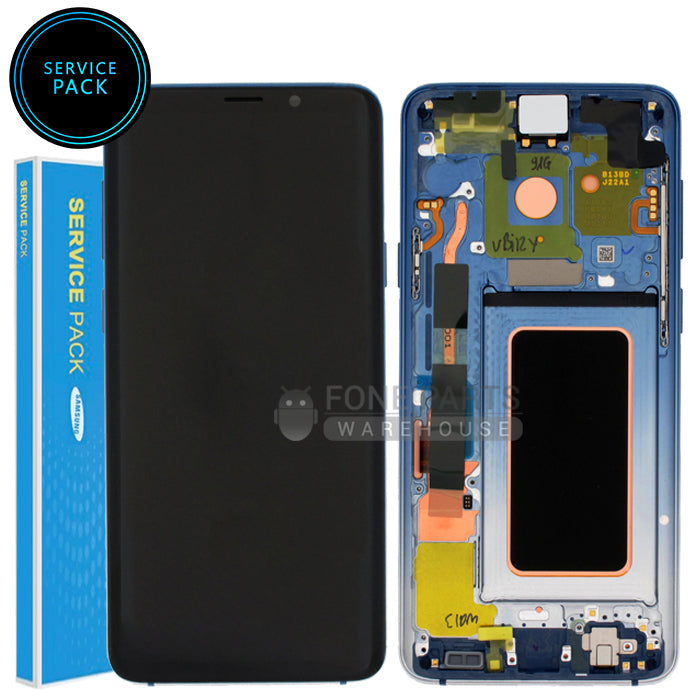 For Galaxy S9 Plus (G965) LCD Screen With Touch Digitizer and Frame (Genuine Service Pack) [Blue]