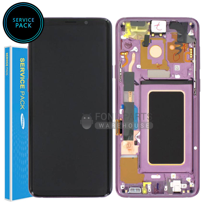 For Galaxy S9 Plus (G965) LCD Screen With Touch Digitizer and Frame (Genuine Service Pack) [Purple]