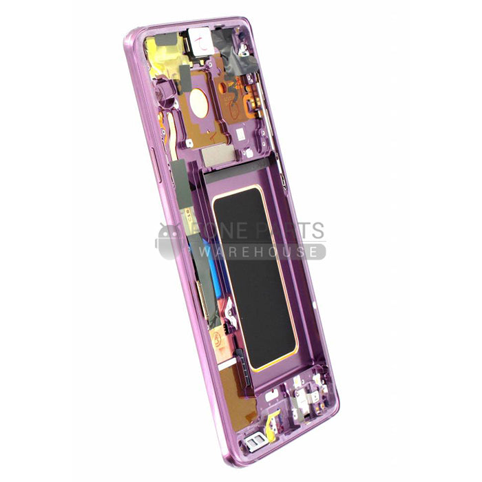 For Galaxy S9 Plus (G965) LCD Screen With Touch Digitizer and Frame (Genuine Service Pack) [Purple]