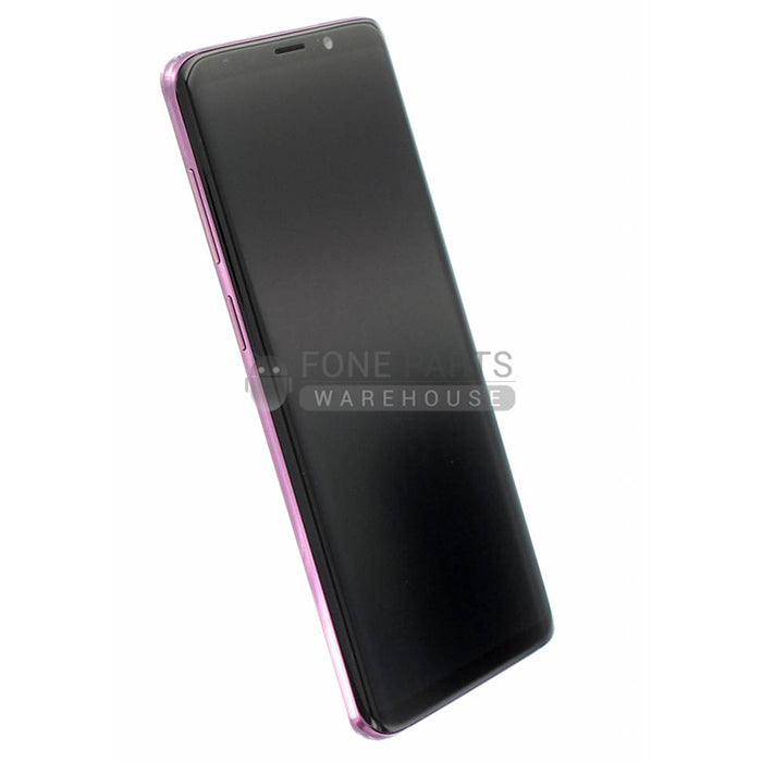 For Galaxy S9 Plus (G965) LCD Screen With Touch Digitizer and Frame (Genuine Service Pack) [Purple]