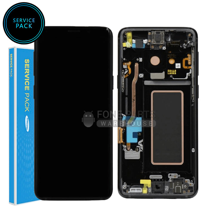 For Galaxy S9 (G960) LCD Screen With Touch Digitizer and Frame (Genuine Service Pack) [Black]