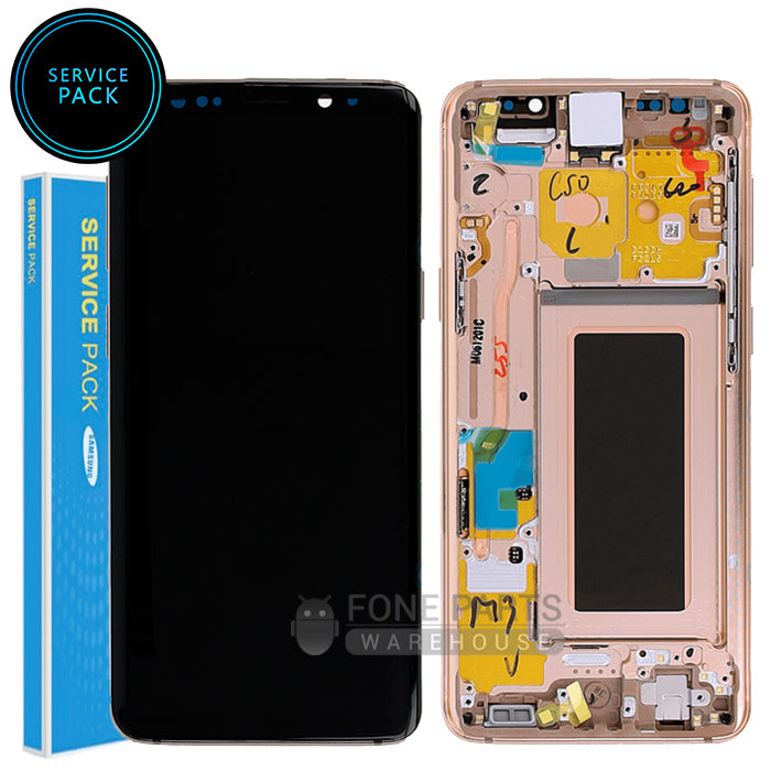 For Galaxy S9 (G960) LCD Screen With Touch Digitizer and Frame (Genuine Service Pack) [Gold]