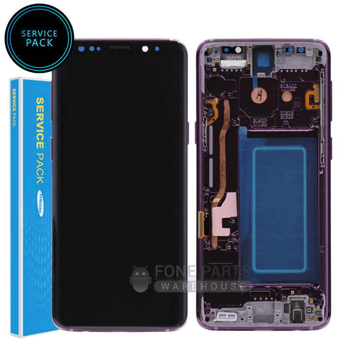 For Galaxy S9 (G960) LCD Screen With Touch Digitizer and Frame (Genuine Service Pack) [PURPLE]