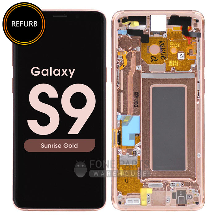 For Galaxy S9 (G960) LCD Screen With Touch Digitizer and Frame [Original Refurbish] [Gold]