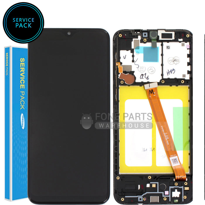 For Galaxy (A202) LCD Screen Digitizer Assembly With Frame (Service Pack) [Black]