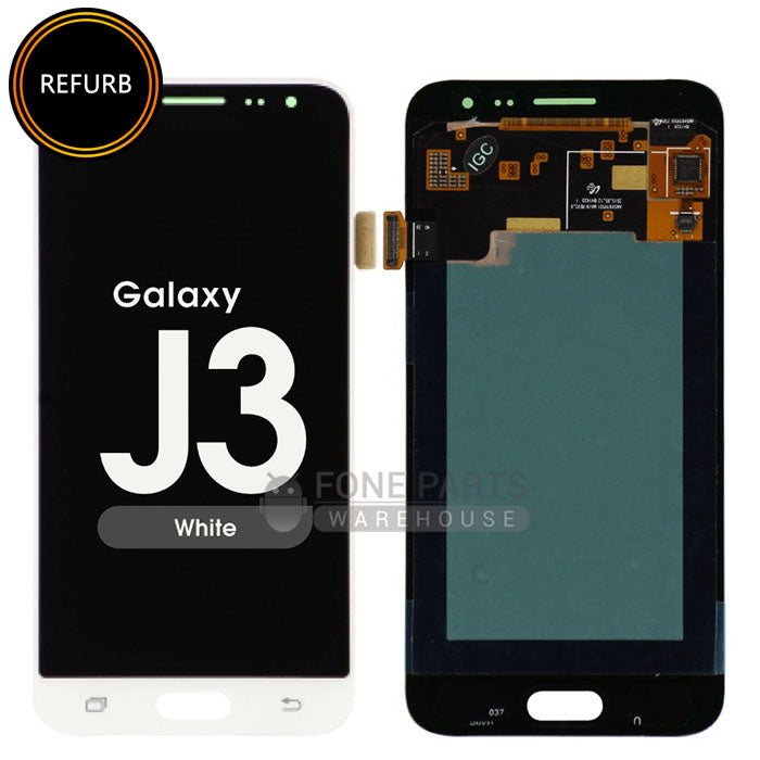 For Galaxy (J320) LCD Screen With Touch Digitizer Assembly (Original-Refurbish) [White]