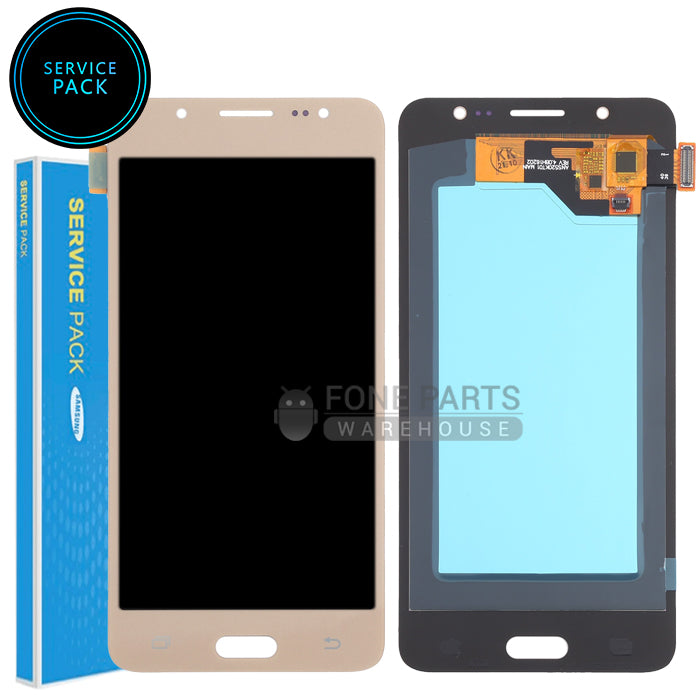 For Galaxy (J510) LCD Screen With Touch Digitizer Assembly (Genuine Service Pack) [Gold]