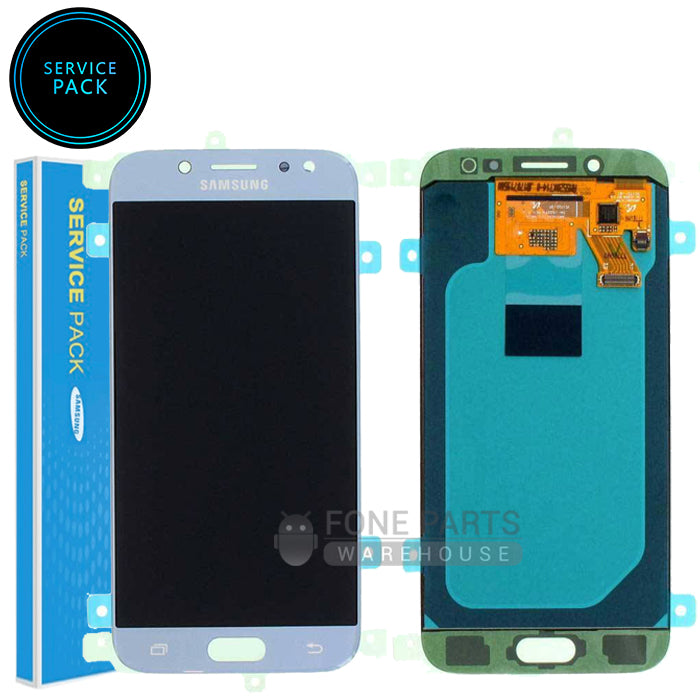 For Galaxy (J530) Replacement LCD Screen With Touch Digitizer Assembly (Genuine Service Pack) [Silver / Light Blue]