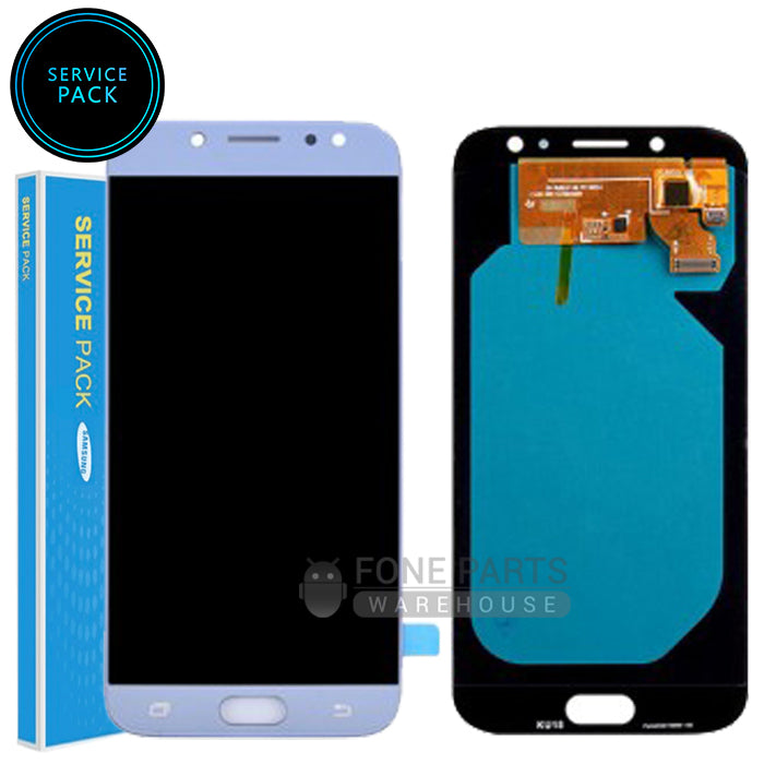 For Galaxy (J730) LCD Screen With Touch Digitizer Assembly (Genuine Service Pack) [Silver/ Light Blue]