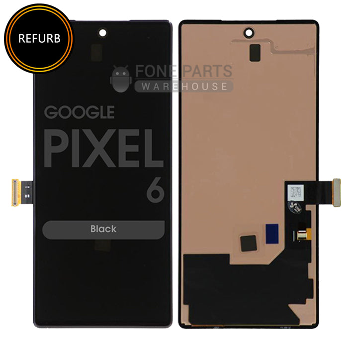 For Google (PIXEL 6) Lcd with Touch Digitizer Assembly in (Black) [Original-Refurbished]