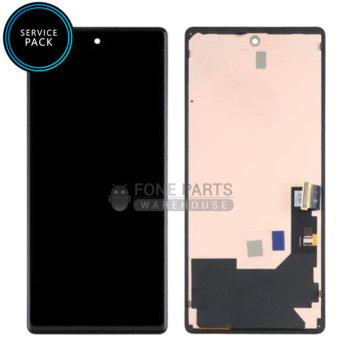 For Google (PIXEL 6) Lcd with Touch Digitizer Assembly in (Black) [Service Pack]