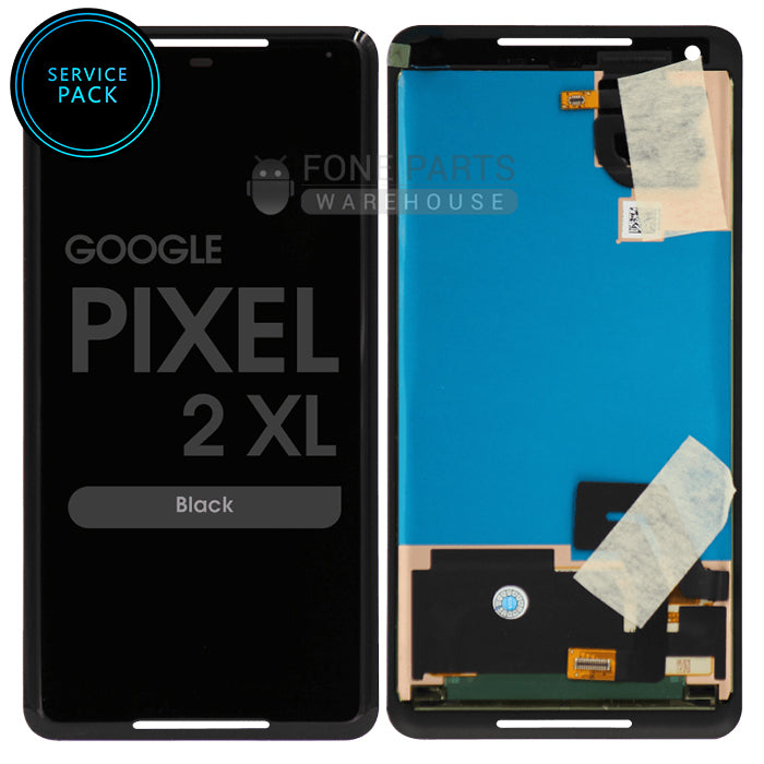 For Google (Pixel 2XL) Lcd with Touch Digitizer Assembly in [Black] [Service Pack]