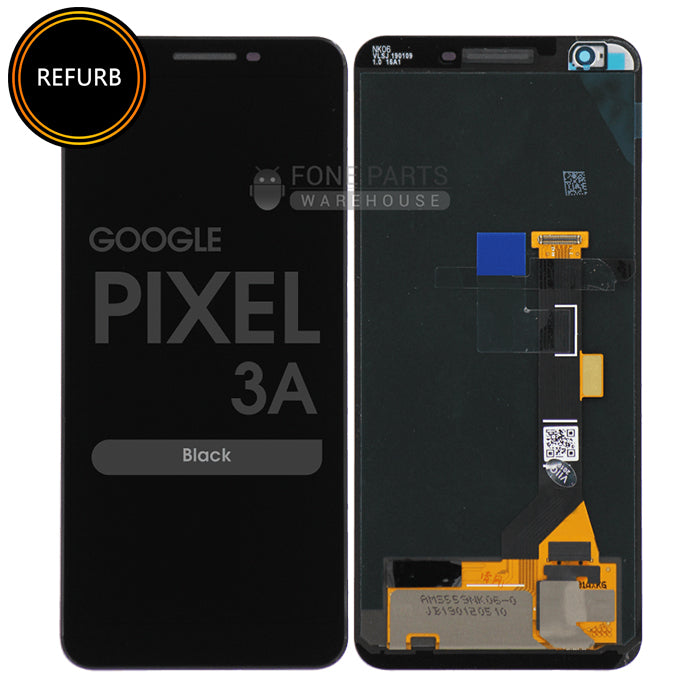 For Google (Pixel 3A) Replacement Complete Lcd with Digitizer Assembly in [Black] [Original-Refurbished]