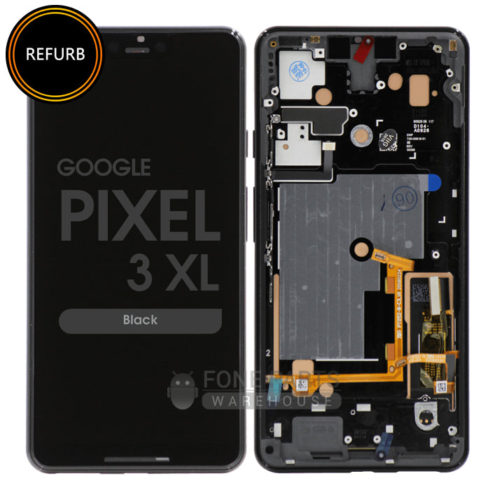 For Google (Pixel 3XL) Lcd with Touch Digitizer Assembly in [Black][Original-Refurbished]