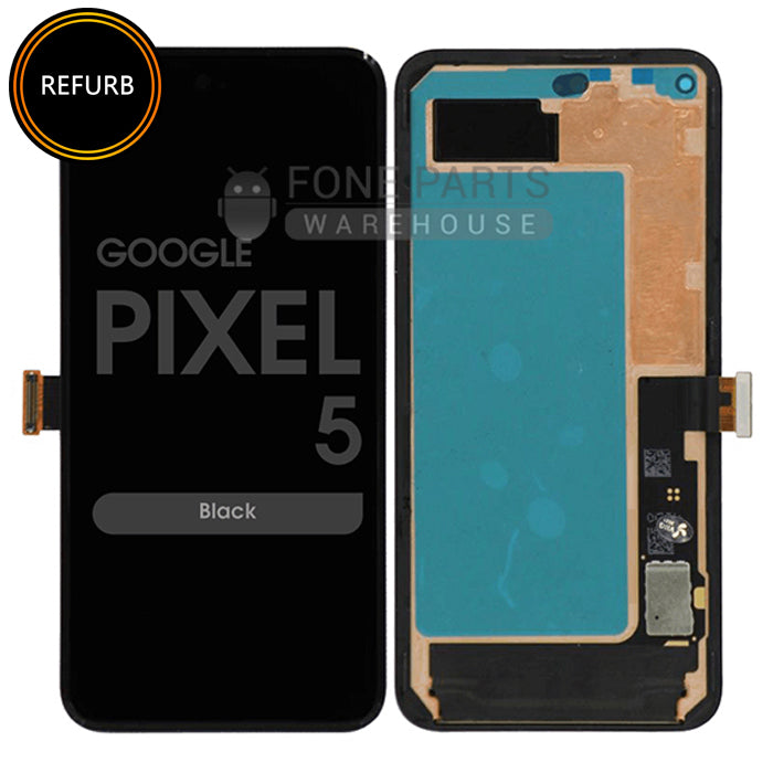 For Google (Pixel 5) Lcd with Touch Digitizer Assembly in (Black) [Original-Refurbished]