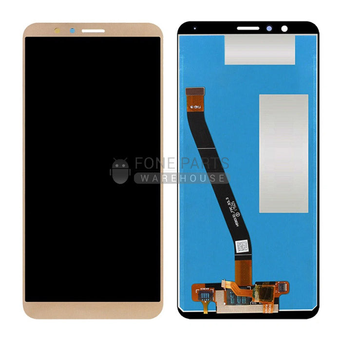 For Honor 7X Lcd Screen with Digitizer and [With Frame] in [Gold]