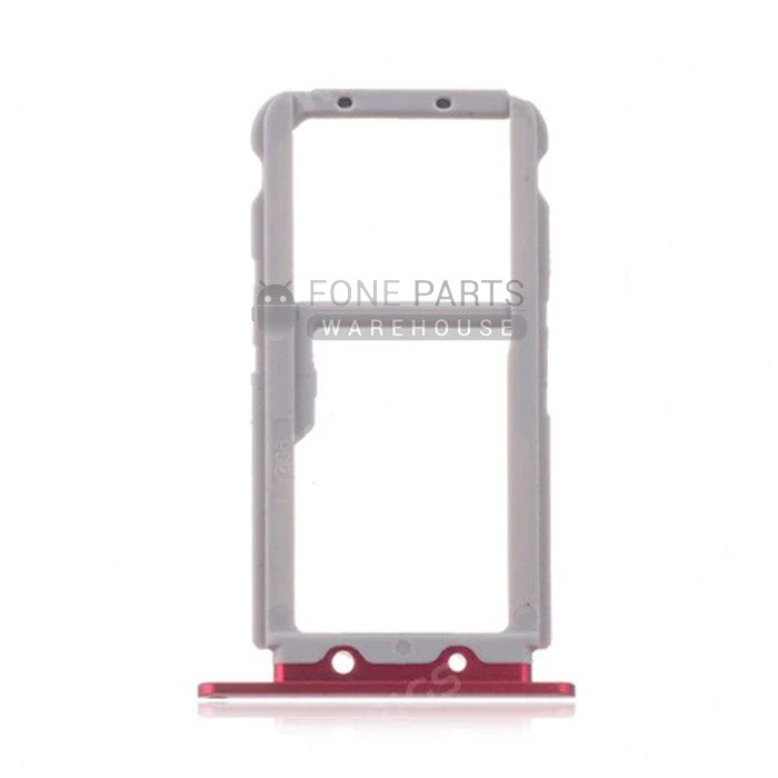 For Honor V10 Replacement Sim Card Tray [Grey Charm Red]