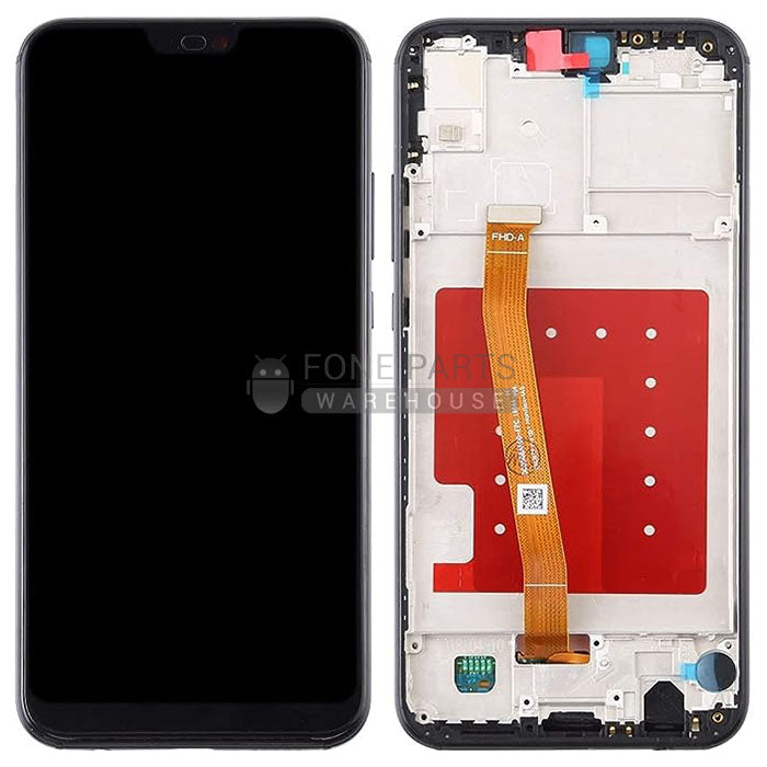 For Huawei P20 Lite LCD Screen with Touch Digitizer in [Black] [With frame]