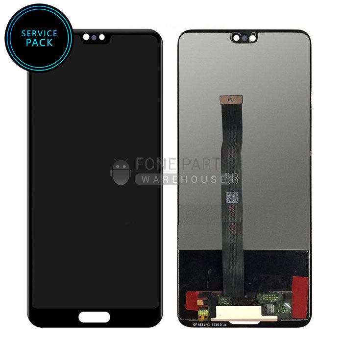 For Huawei P20 Replacement Lcd Screen with Digitizer Assembly (Service Pack) [Black]