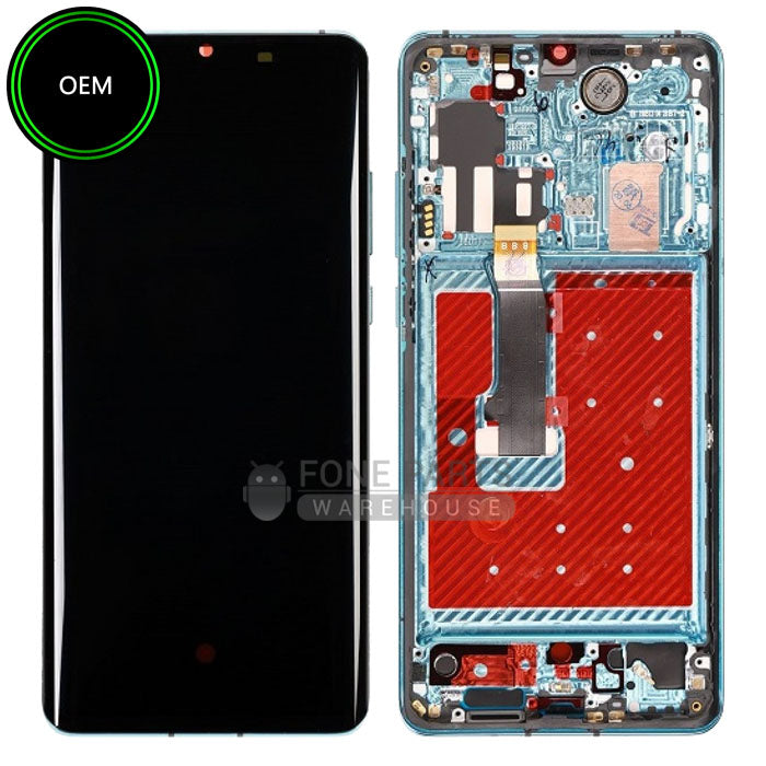 FOR Huawei P30 Pro Replacements LCD Screen Digitizer With Frame (OEM) [Aurora Blue]