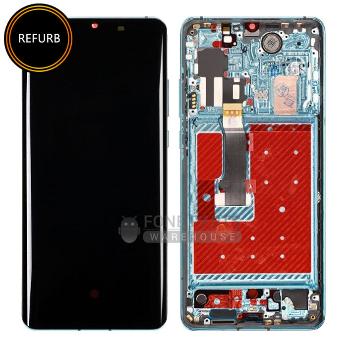 FOR Huawei P30 Pro Replacements LCD Screen Digitizer With Frame (Refurbish) [Aurora Blue]